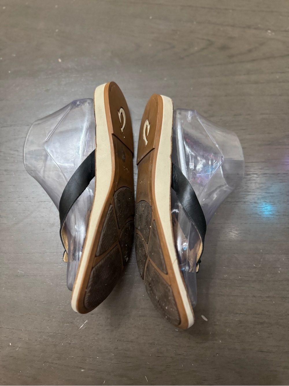 OluKai Black. Nohie Flip Flop size w 8 - Picture 6 of 13